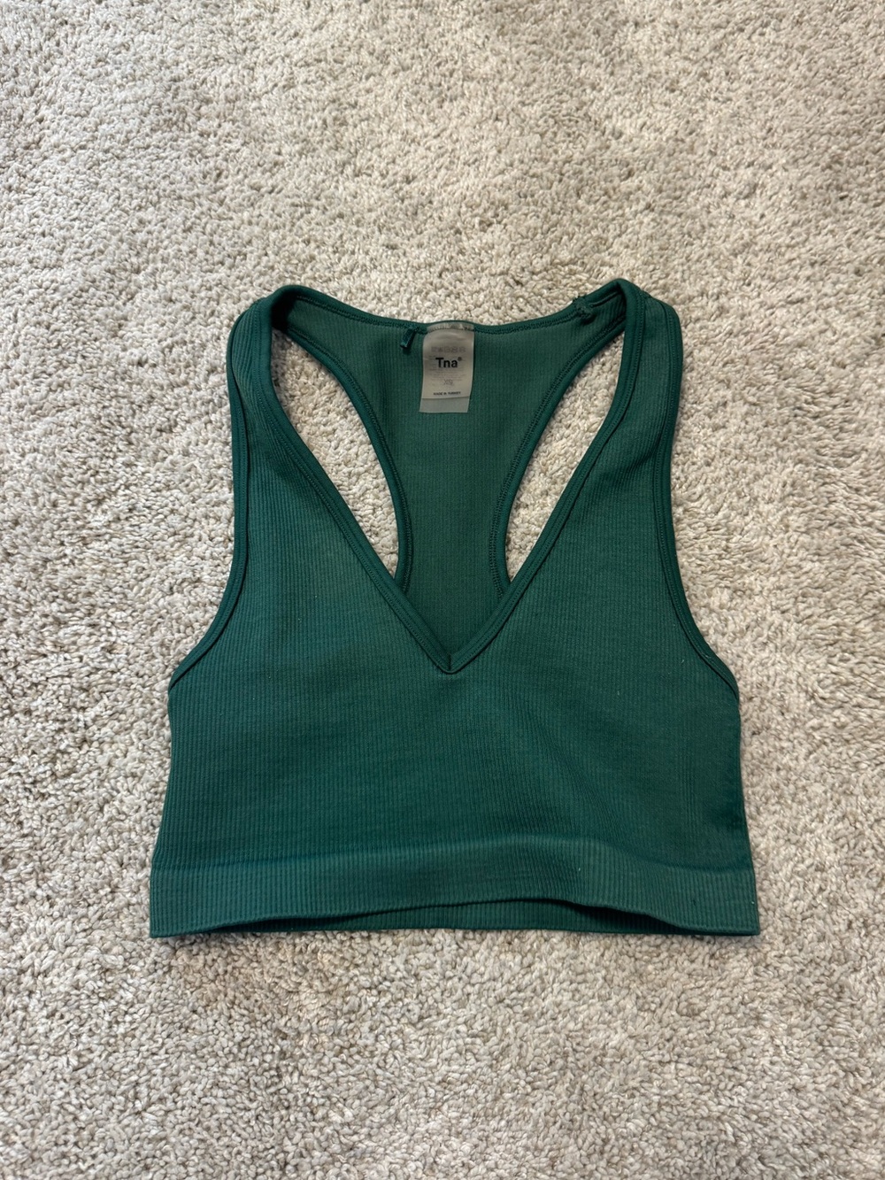 TNA Ribbed V-Neck Top